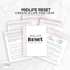 Midlife-Reset Arbeitsbuch PDF | Druckbares geführtes Journal für Midlife-Reflexion, -zweck und -erfindung