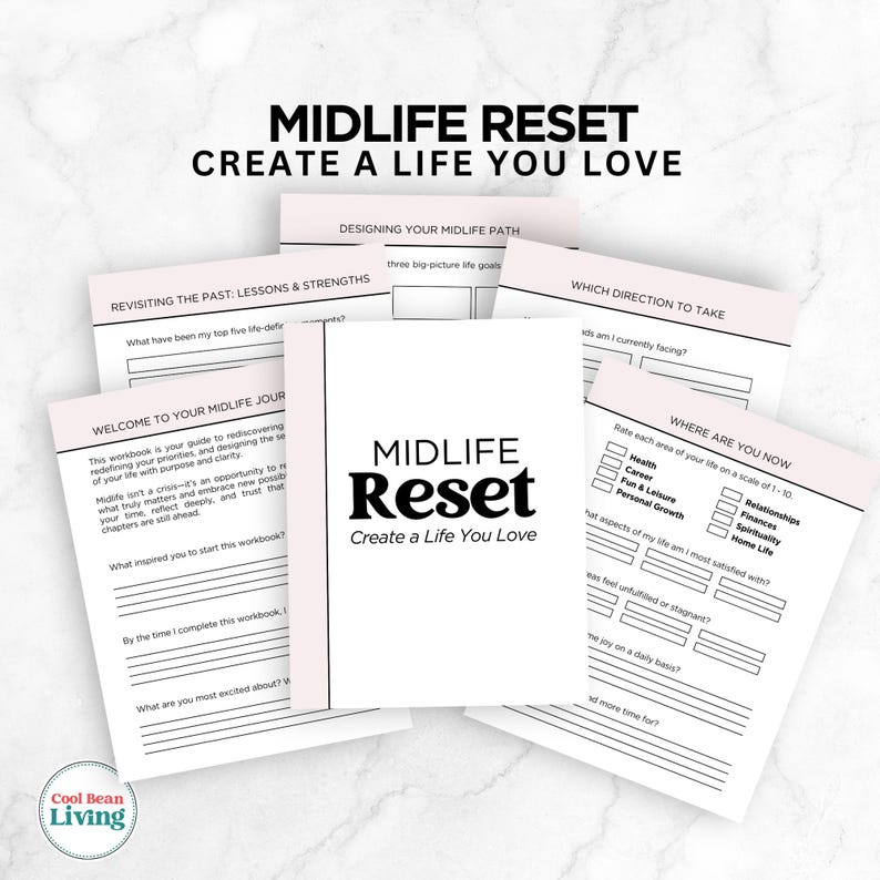 Midlife Reset Workbook PDF | Printable Guided Journal for Midlife ...