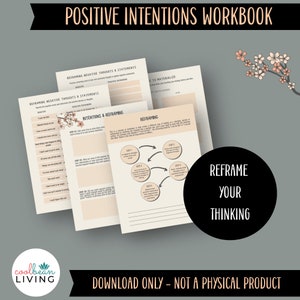 Good Intentions Worksheet.pdf Positive Intentions Workbook With Printable Mindset Reframing ...