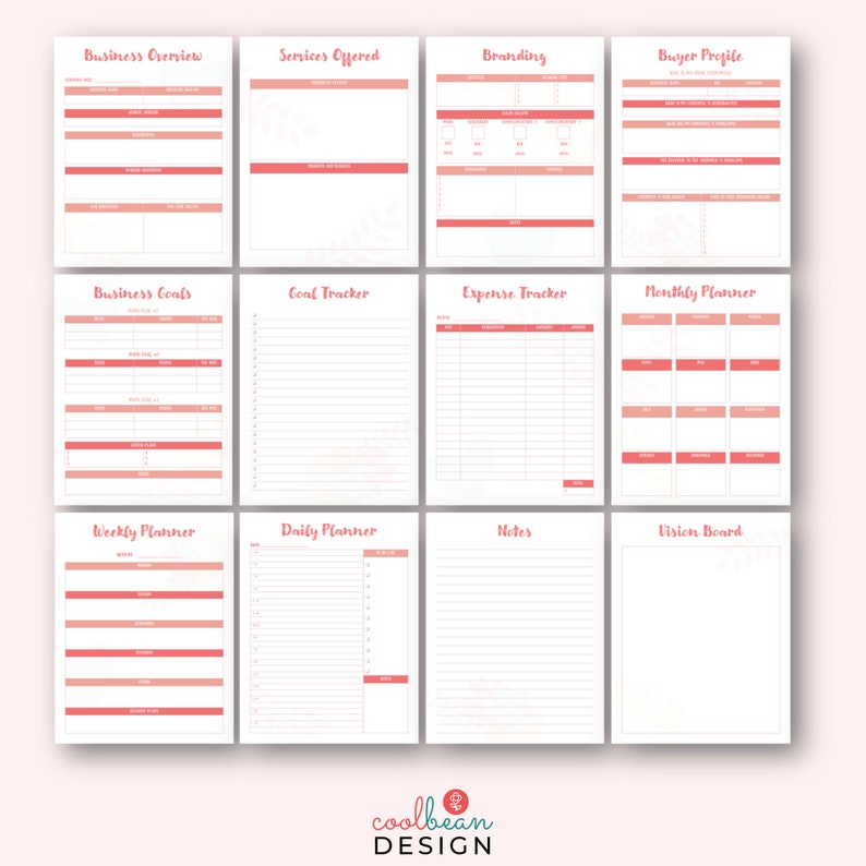 Side hustle printable planner