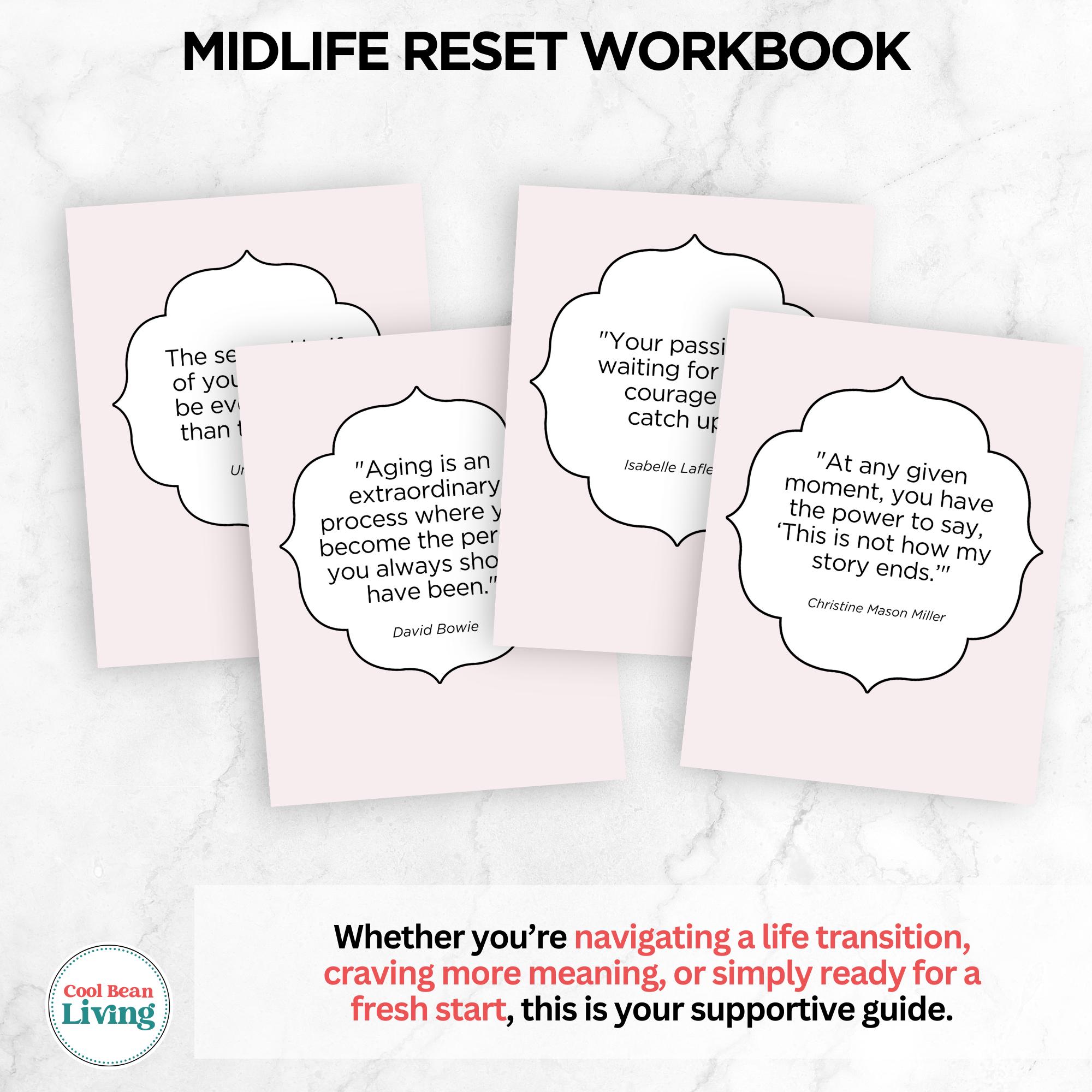 Midlife Reset Workbook PDF | Printable Guided Journal for Midlife ...
