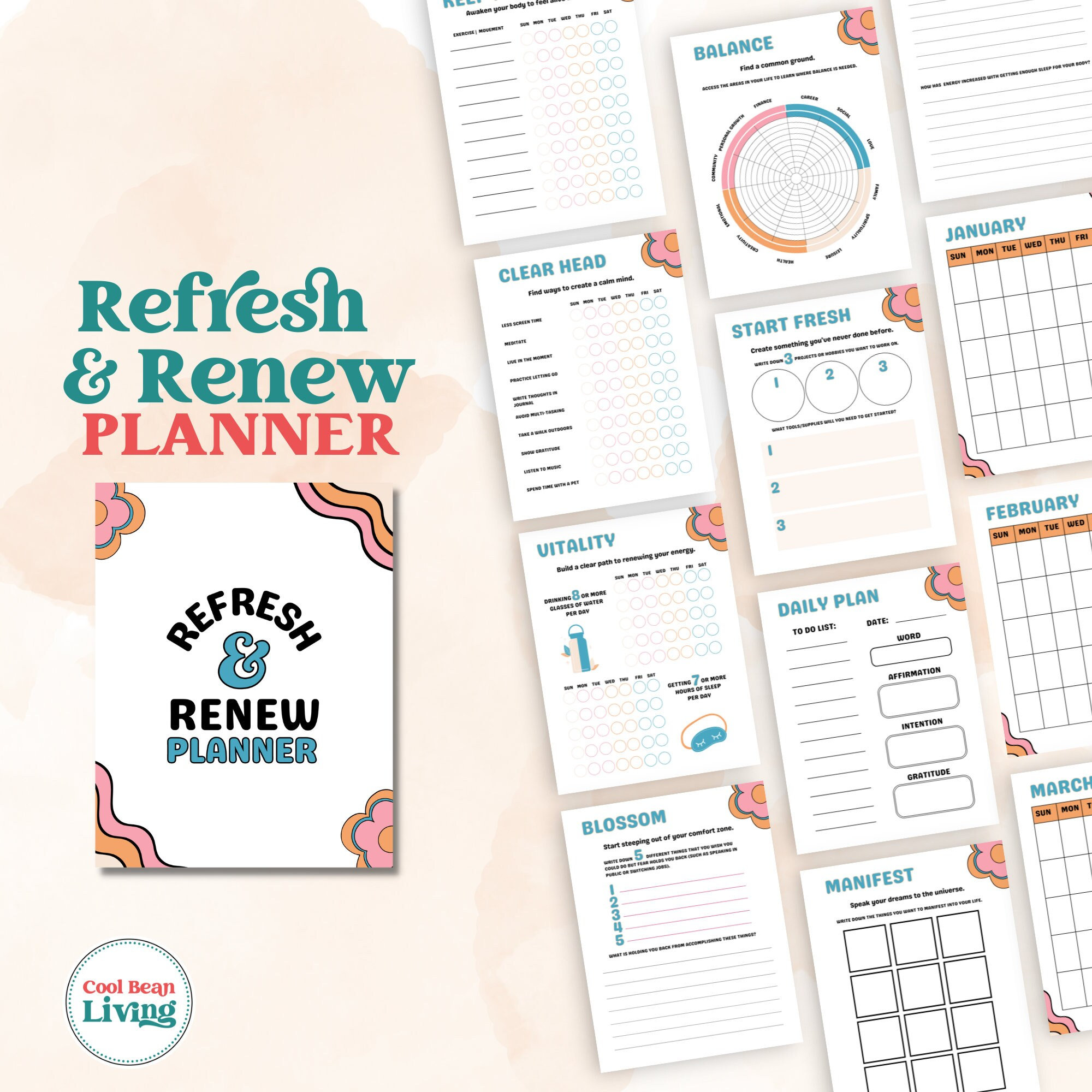 Printable Refresh and Renew Personal Growth Planner - Etsy