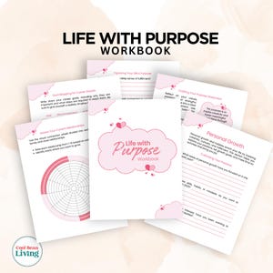 Leben mit Sinn und Zweck Arbeitsbuch | Druckbares Selbstfindungstagebuch | Planer für persönliches Wachstum | Achtsamkeit & Wellness PDF