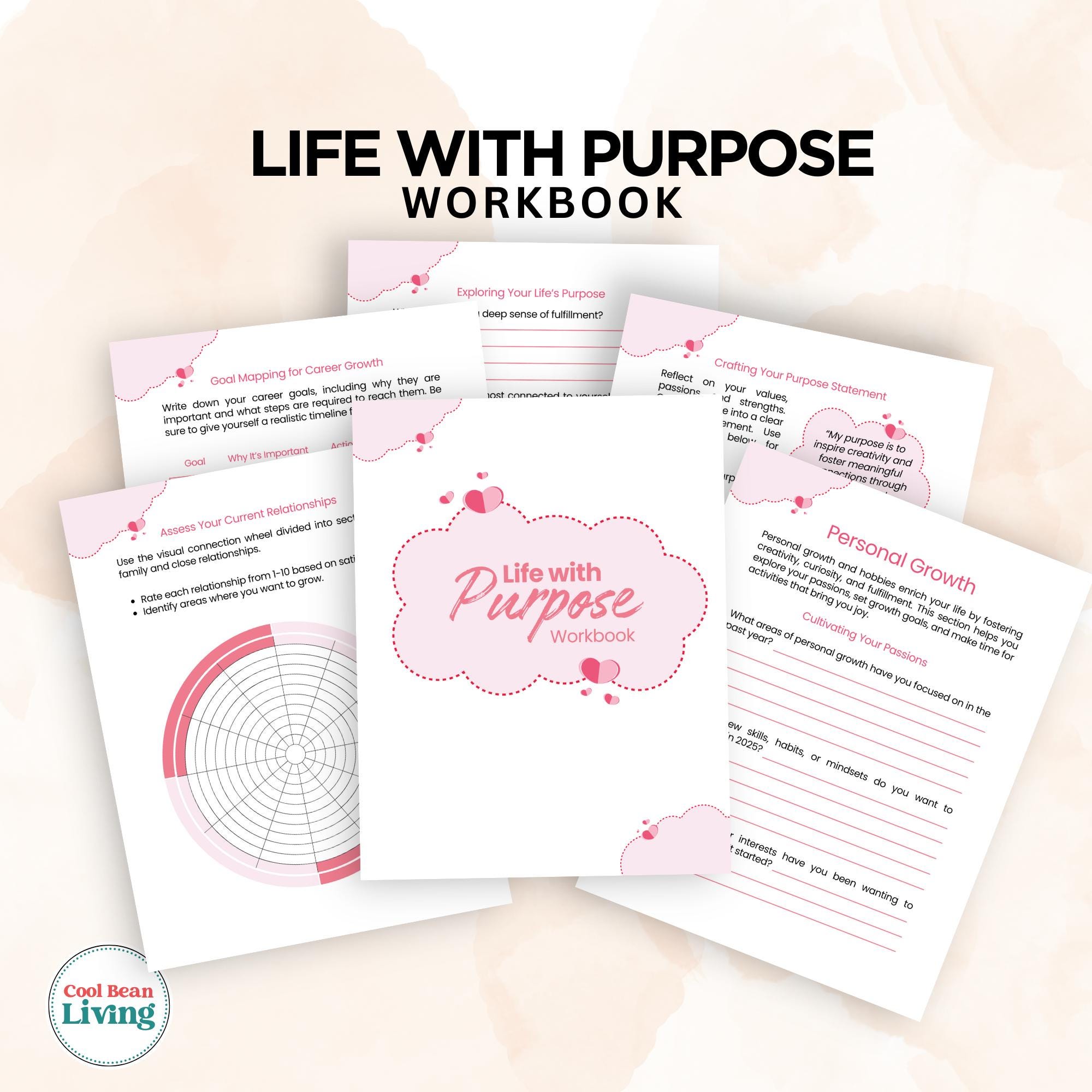 Life Purpose Worksheet.pdf Life With Purpose Workbook | Printable Self-discovery Journal ...