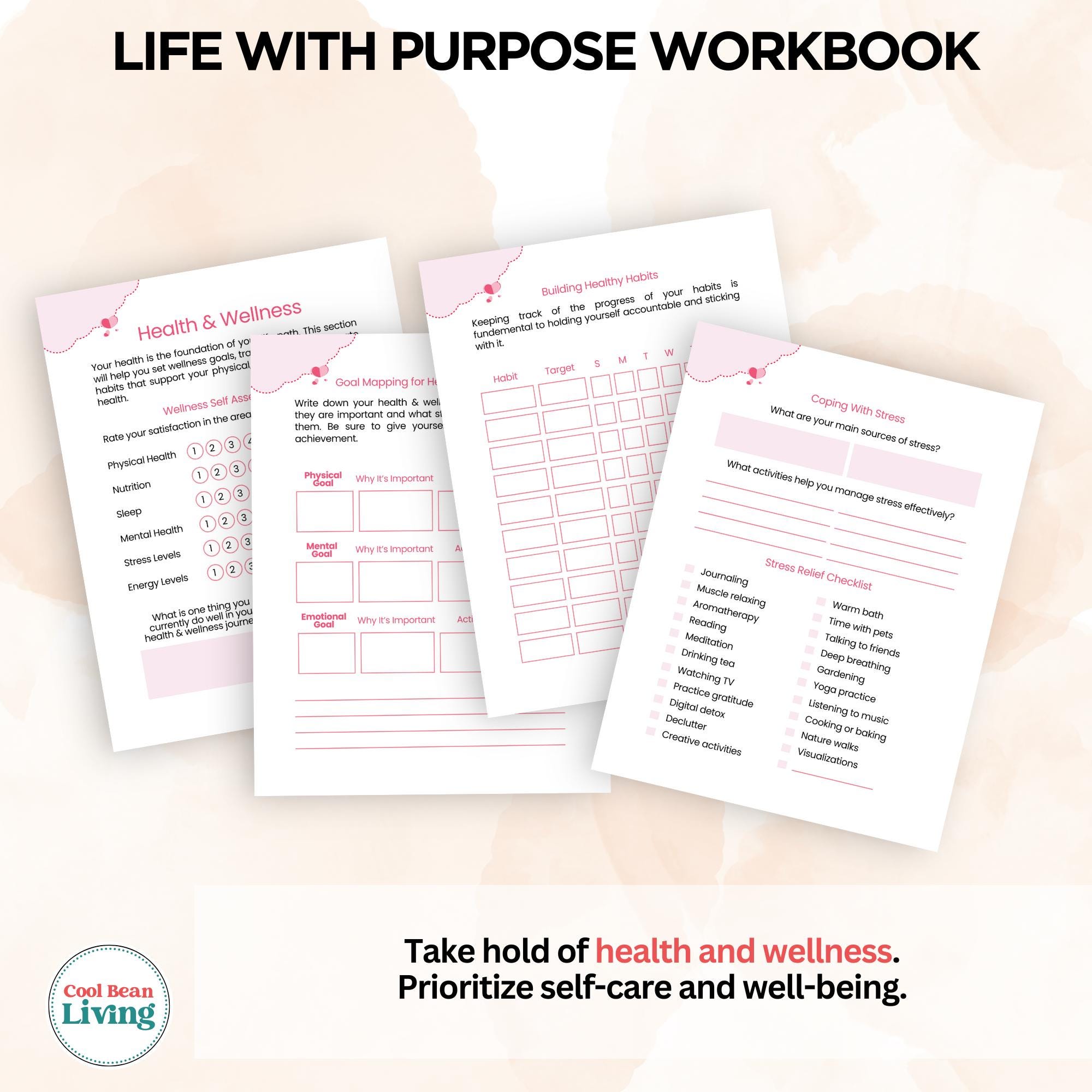 Life Purpose Worksheet.pdf Life With Purpose Workbook | Printable Self-discovery Journal ...