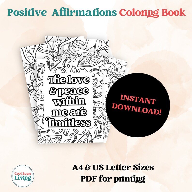 instant download adult coloring art therapy