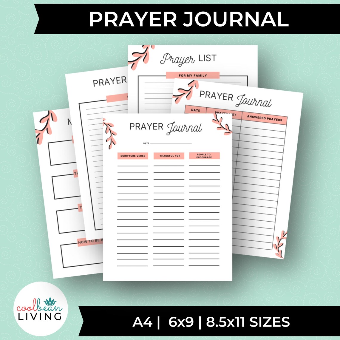 Printable Devotional Prayer Journal | Christian Scripture Bible Study ...