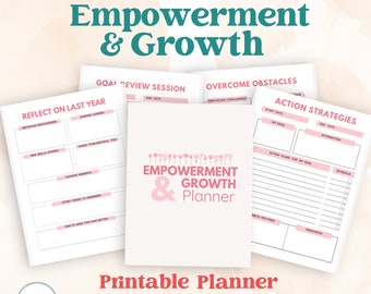 Printable Personal Growth Planner | Empowerment Workbook | Self Development Tool