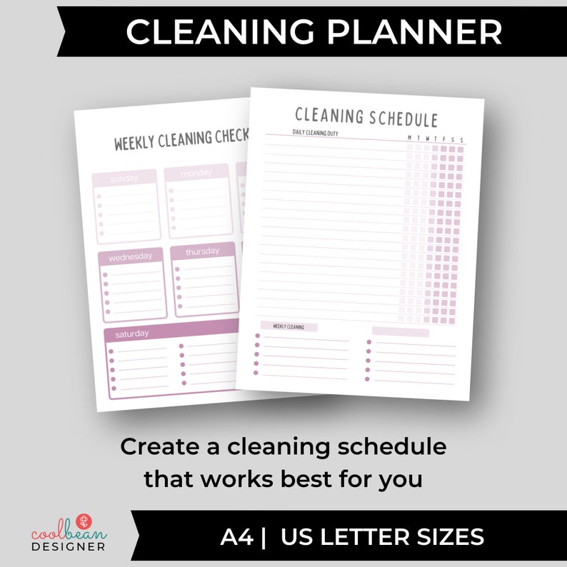 printable all-season cleaning planner
