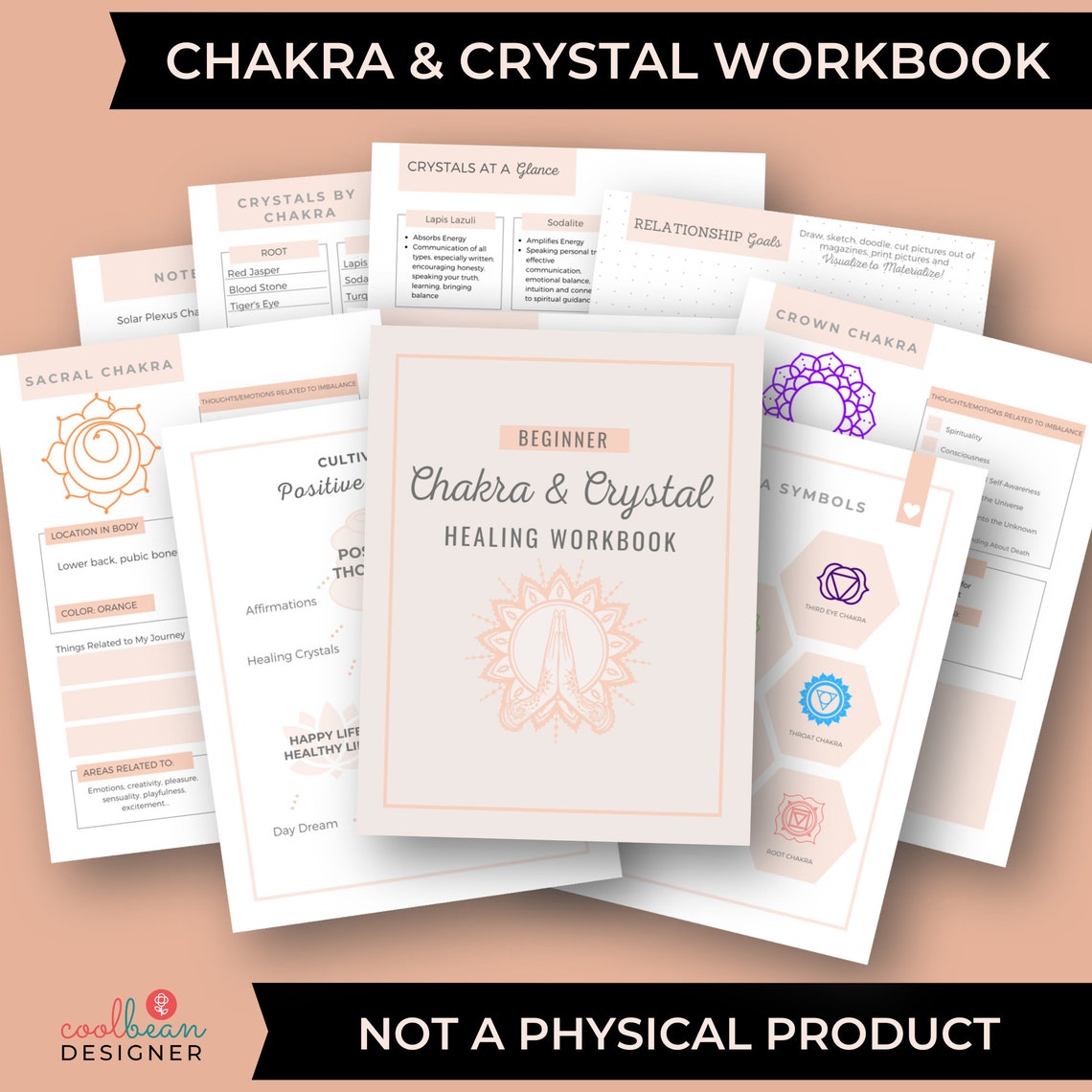 Beginners Chakra &amp; Crystal Healing Workbook Printable - Etsy
