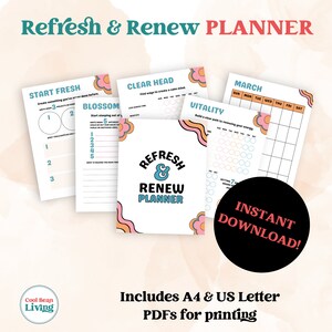 renew yourself and create your dream life printable planner