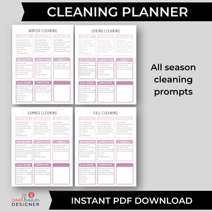 printable all-season cleaning planner