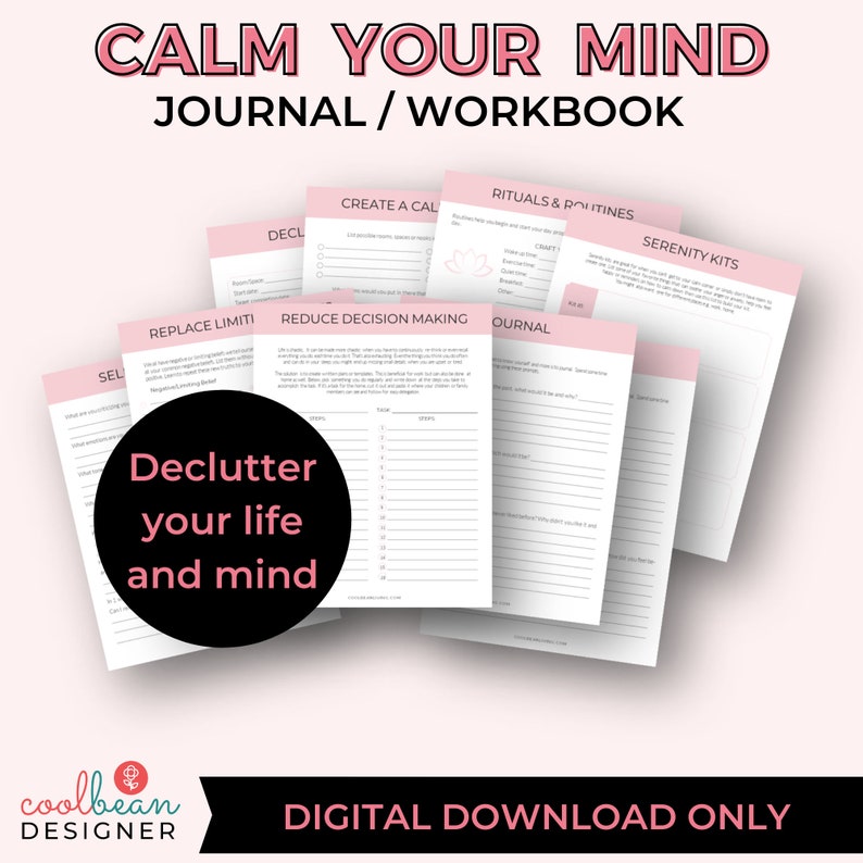 declutter your mind with this workbook/journal