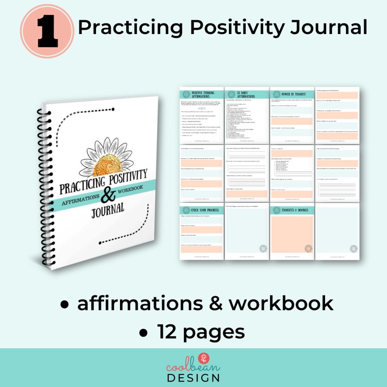 My Positivity Chart.pdf Printable Positive Happiness Bundle | Workbook, Journal & Planner to ...