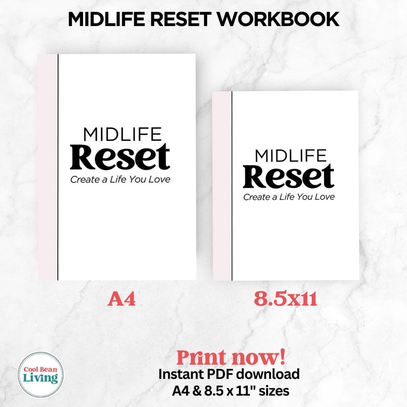 Midlife Reset Workbook PDF | Printable Guided Journal for Midlife ...