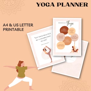 Yoga planner in A4 and US letter sizes