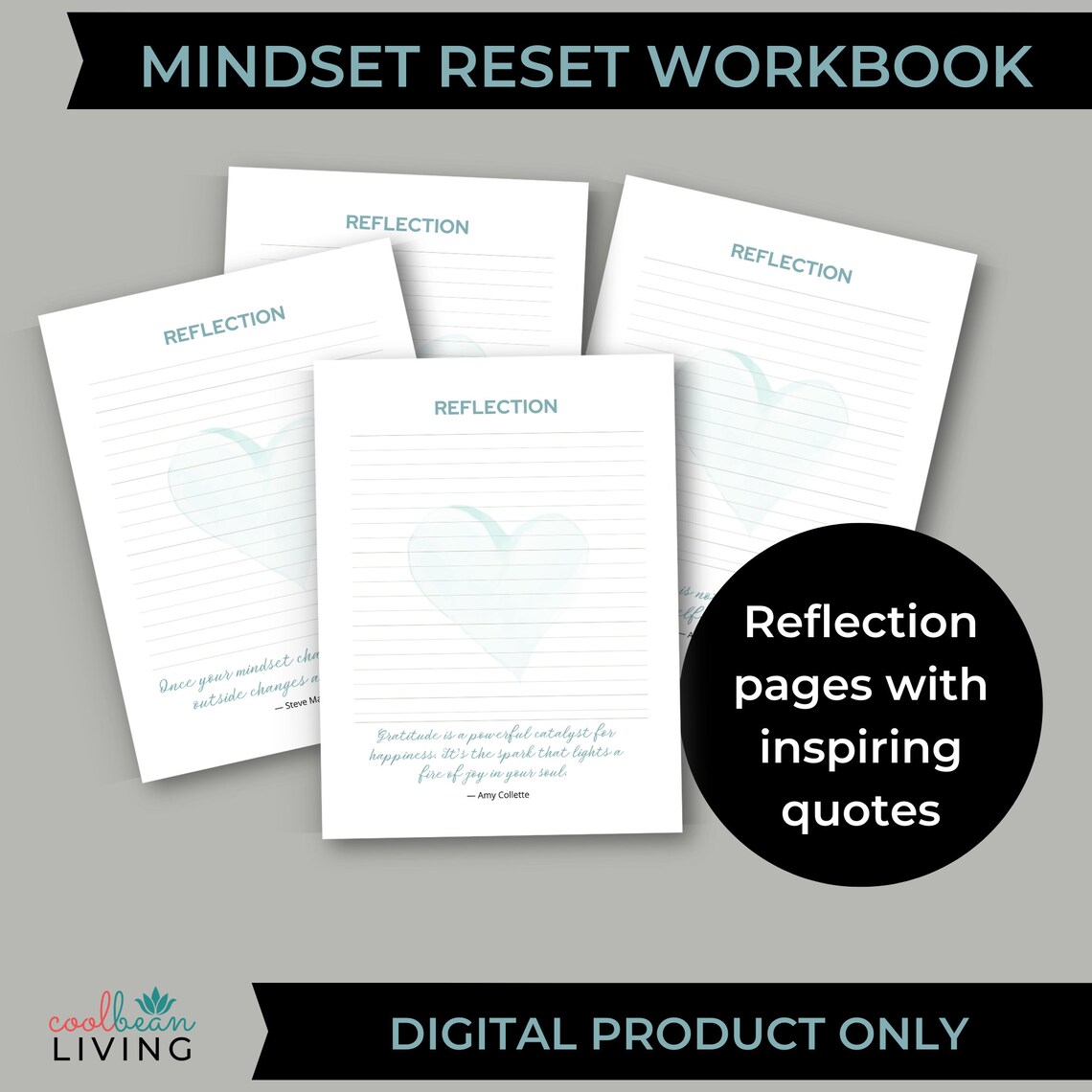 Printable Mindset Reset Workbook | Mindset Makeover for Personal Growth ...