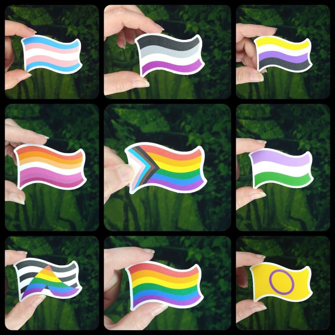 Pride Flags Waterproof Vinyl Sticker Decal Matte Sticker for Laptop ...