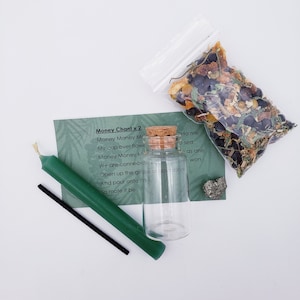 Mini Money Spell Kit: Herbal Blend, Crystal & Candle
