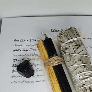 Cleansing Kit: Palo Santo, White Sage, Black Tourmaline