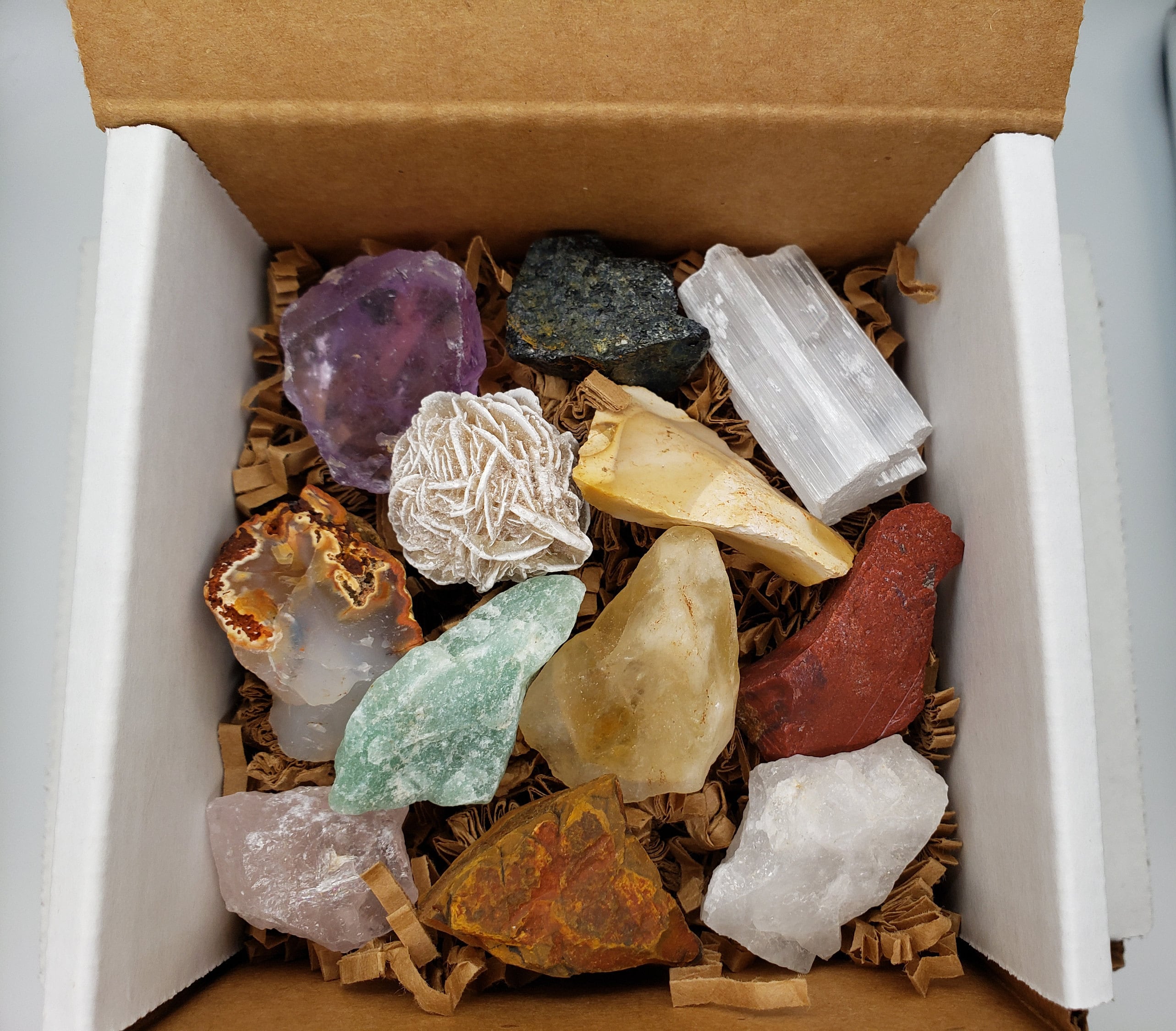 12 Piece Mini Crystal Gift Box Gift Set Crystals Rough - Etsy