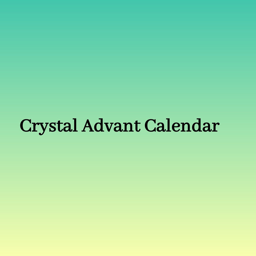 12 Day Crystal Advent Calendar With FREE SURPRISE GIFT for the 25th Etsy