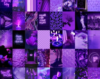 Neon Purple Aesthetic Wallpaper Collage - img-nu