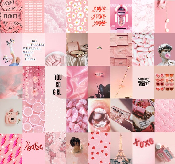 Light Pink Peachy Wall Collage Kit - Etsy Australia