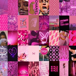 180 PCS Neon Pink Wall Collage Kit Boujee Pink Art - Etsy UK