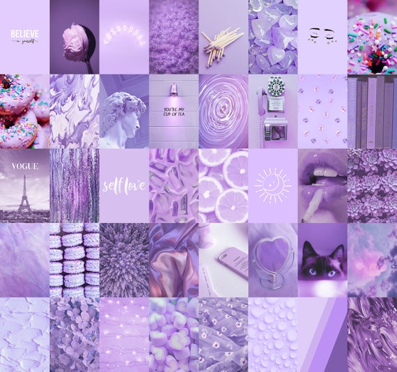 Lavender Purple Wall Collage Kit - Etsy