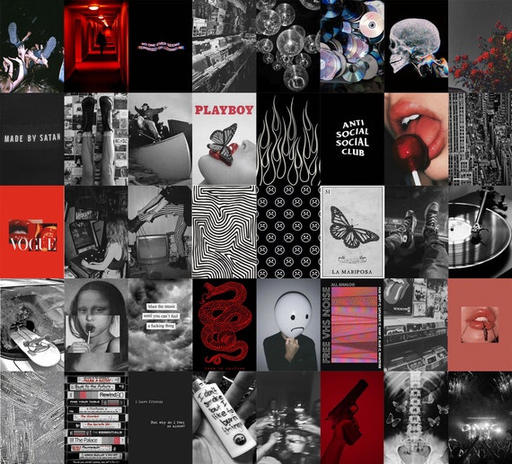 Grunge Wall Collage Kit Etsy Grunge Wall Collage Kit Etsy
