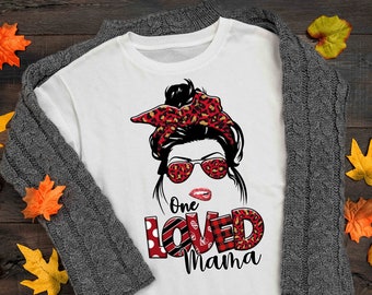 Messy Bun Mama Sublimation png Valentine&#39;s mama