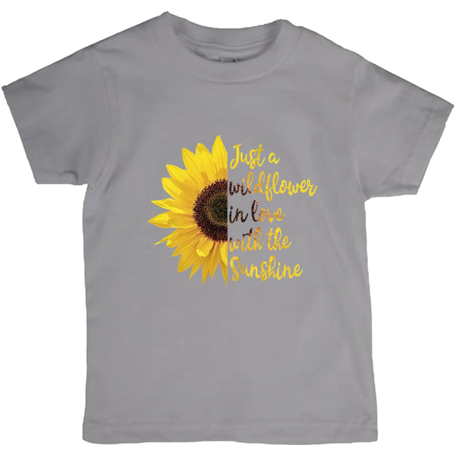 Youth Sunflower Custom TShirt Just A Sunflower Top Gift Etsy