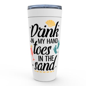 Drink In My Hand Tumbler, Christmas gift, coffee lover, Stainless steel tumbler, holiday present
