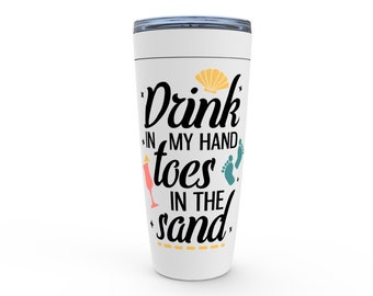 Drink In My Hand Tumbler, Christmas gift, coffee lover, Stainless steel tumbler, holiday present