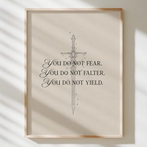 No te rindas / Lámina artística de Trono de Cristal / Cita de TOG / Sarah J. Maas / Arte literario / Arte de fan de Aelin Galathynius / Impresiones de pósteres