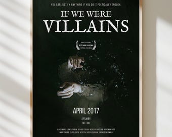 Impressão artística "Se Fôssemos Vilões" | M.L. Rio | Pôster "Livros como Filmes" | Impressões Dark Academia | Decoração de parede com arte literária | Impressão literária