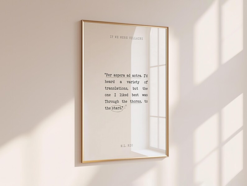 If We Were Villains Art Print | Book Quote | M.L. Rio | Dark Academia | Bookish Art | Bookish Print | Quote Wall Decor | Digital Download image 4