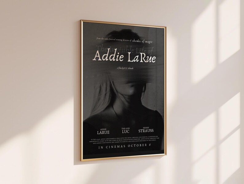 Das unsichtbare Leben der Addie LaRue Kunstdruck | Bücher als Film Poster Prints | Bücherwurm Kunst | Bücherwurm Druck | Digitaler Download Bild 3