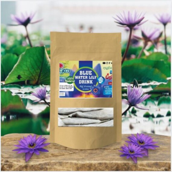 Blue Lotus Tea Organic Flower 100 Dried 10 Tea Bags Nymohaea Etsy