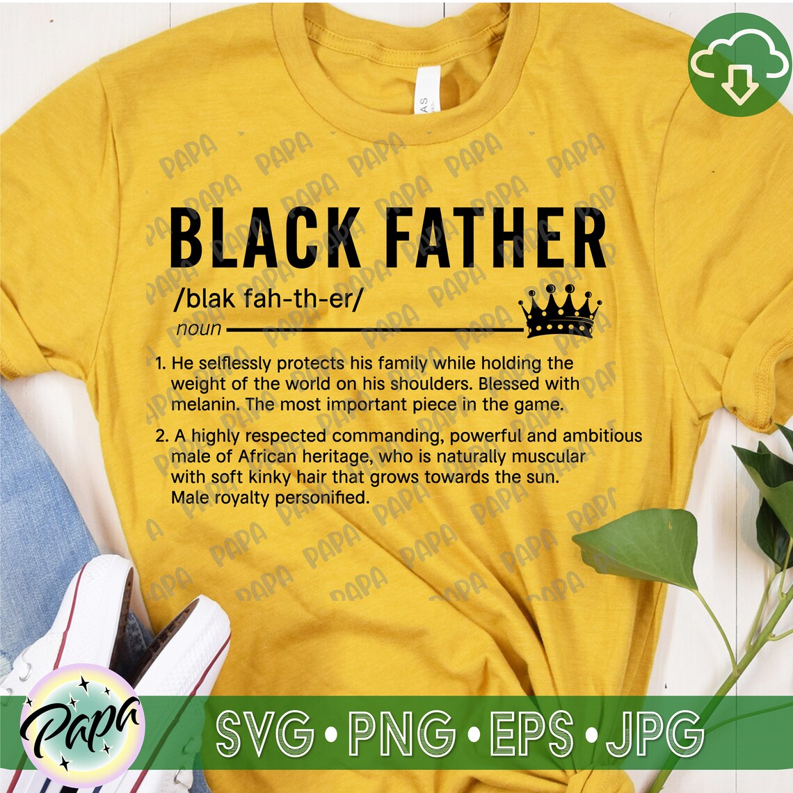 Black Father Noun Definition SVG Digital File Download Black Etsy
