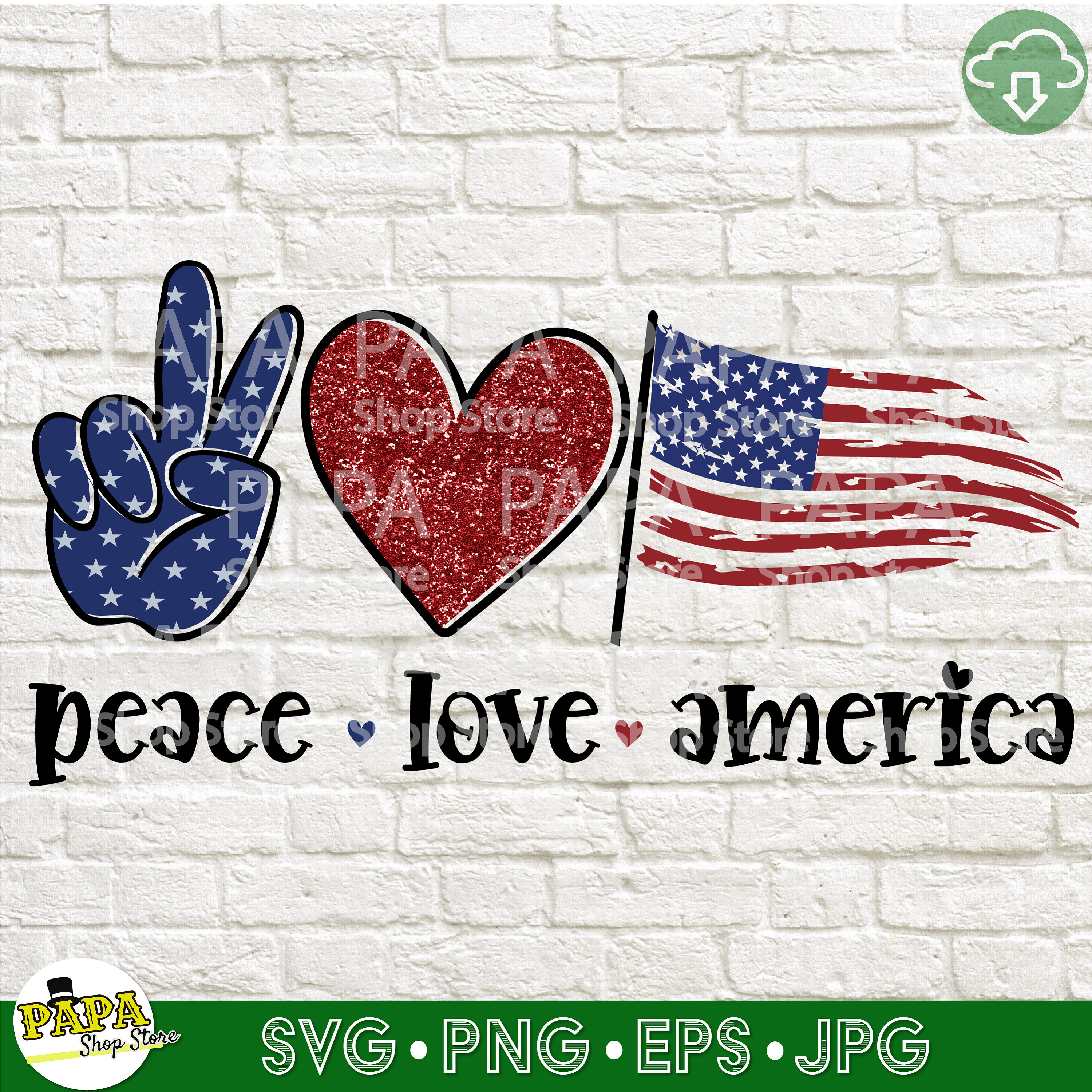 Free Free 329 July Svg Peace Love America Svg SVG PNG EPS DXF File