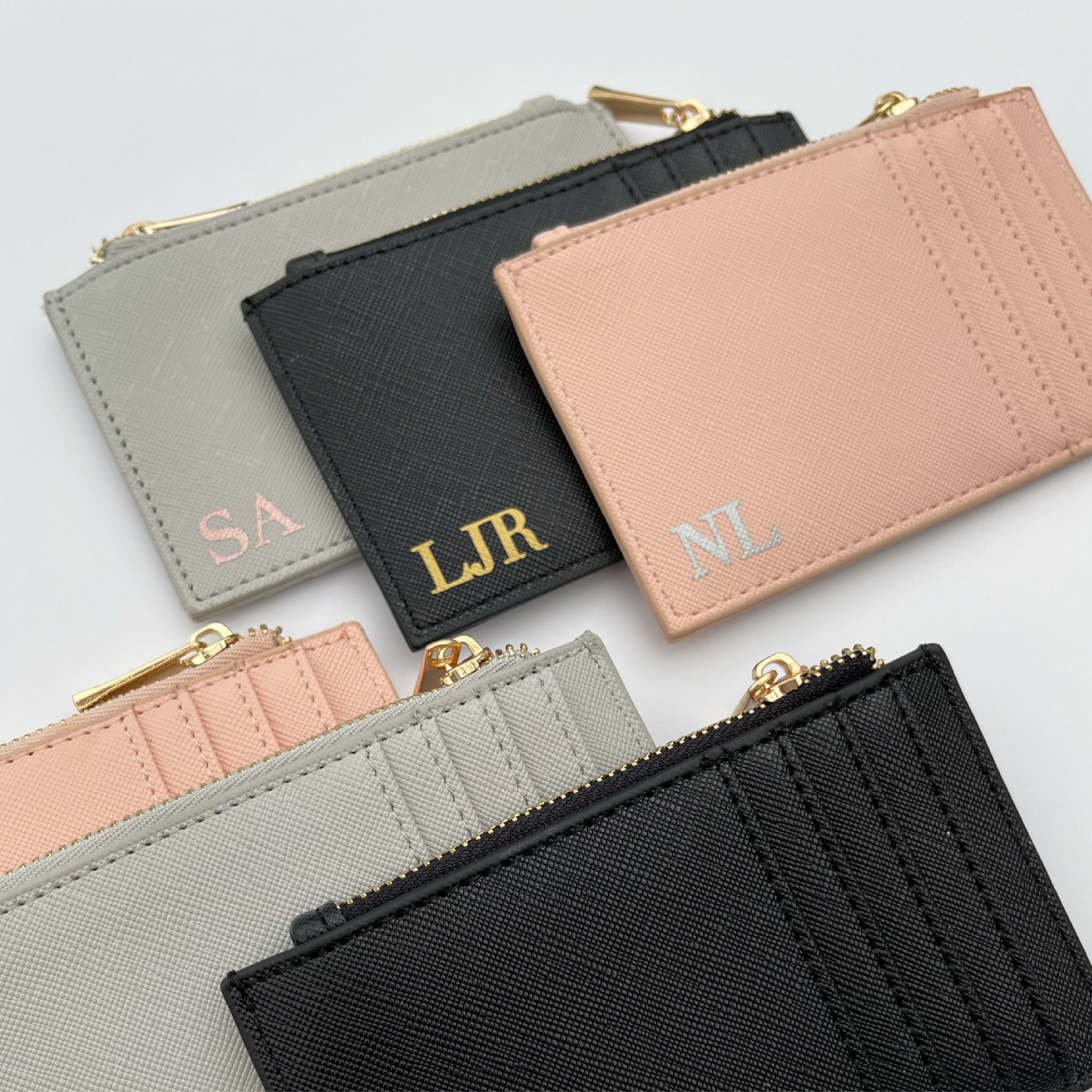 PERSONALISED CARD HOLDER coin purse initial card holder Etsy