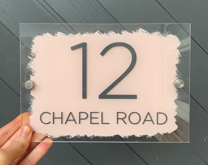 ACRYLIC HOUSE NUMBER Sign Perspex Sign Personalised House Etsy UK