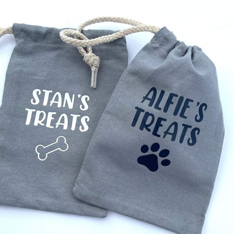 DOG TREAT BAGS Personalised Dog Treat Bags Treat Pouches Etsy UK