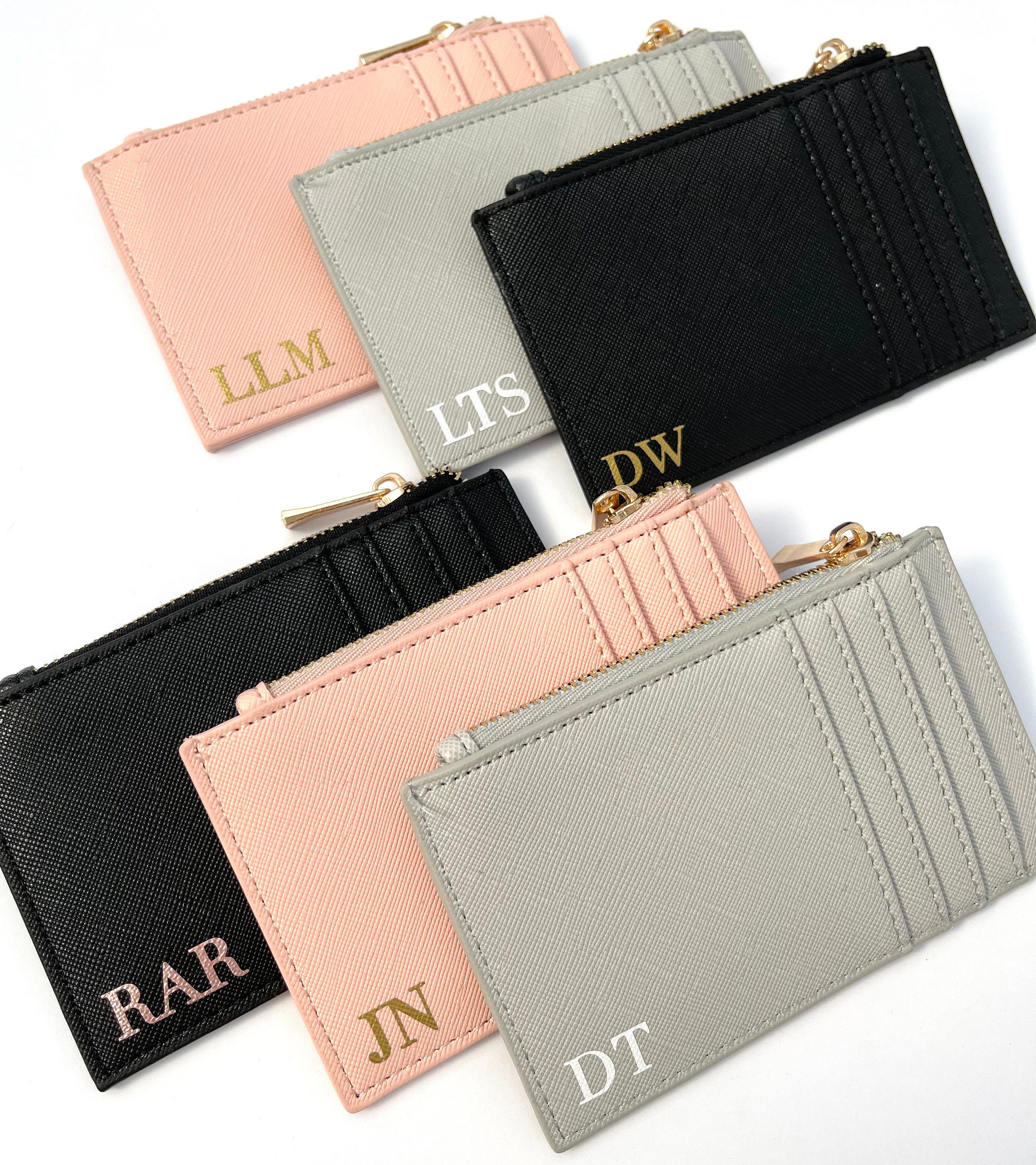 PERSONALISED CARD HOLDER Coin Purse Initial Card Holder Etsy UK