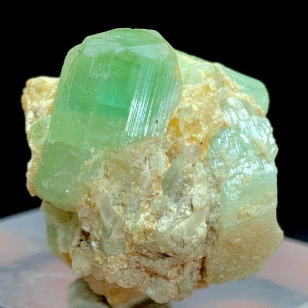 Stunning Tri Colour Tourmaline Crystal from Paproke Mine Afghanistan. Tri Tourmaline Specimen, Pendent Size, Raw Tourmaline. 16 Grams