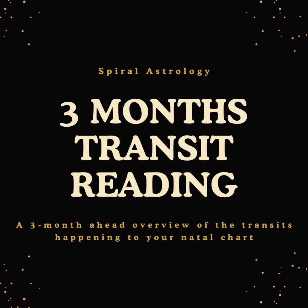 3 Months Transit Birth Chart Reading Etsy