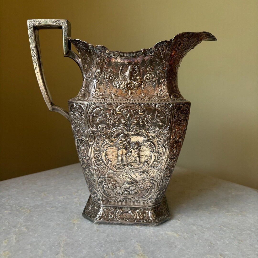 Silver On Copper Pitcher