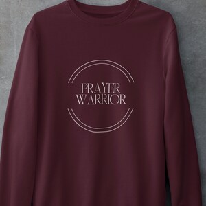 Christian Sweatshirt, Christian Clothing, Christian Crewneck, Faith Apparel, Bible Verse Shirt, Christian gift | Prayer Warrior Sweatshirt